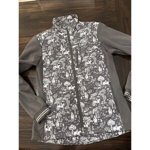 ARIAT TEK Small Quilted Jacket Equestrian Print Full Zip Horse Cowgirl Cowboy